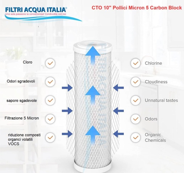 cartuccia cto carbon block